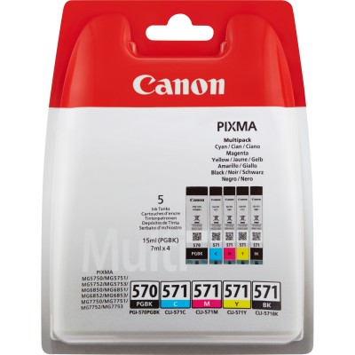 Canon 0372C004 Pack 570BK/571BK/C/M/Y