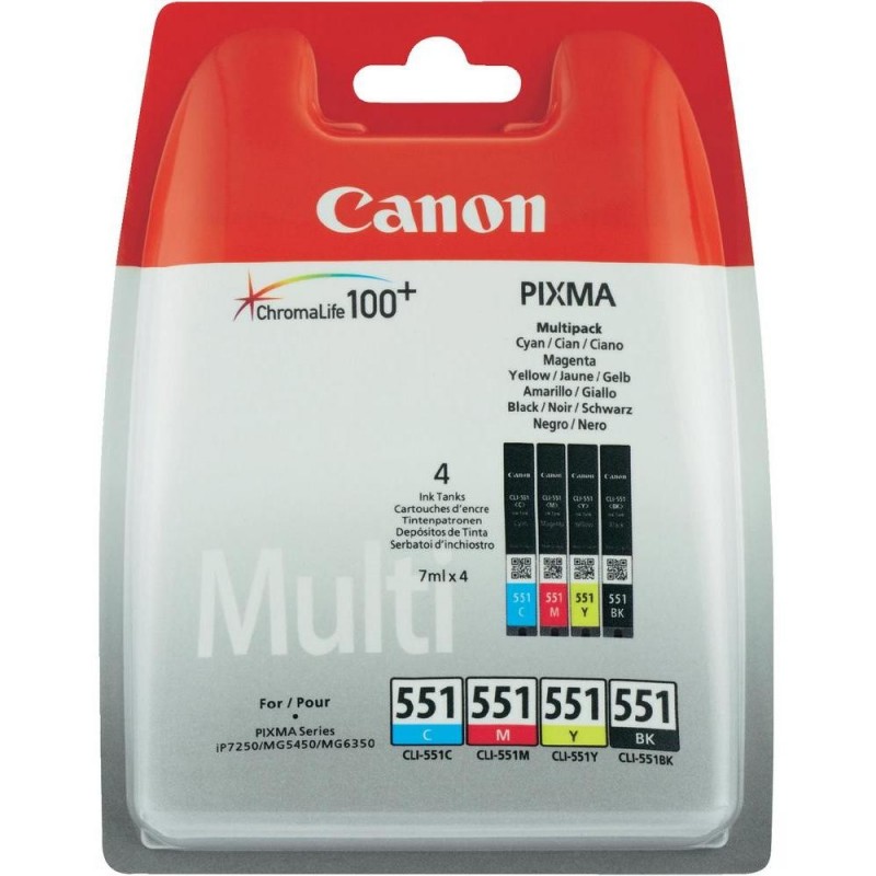Canon 6509B008 CLI551 Pack Bk+CL Blister