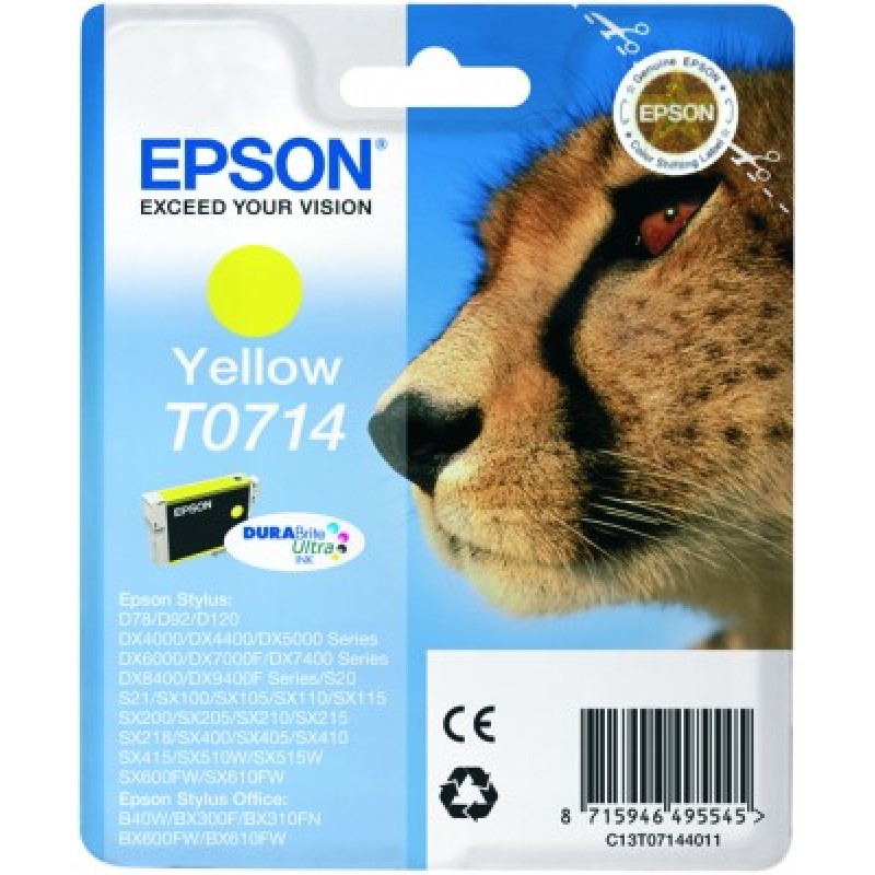 Epson C13T07144011 Cart. Guepard Jaune