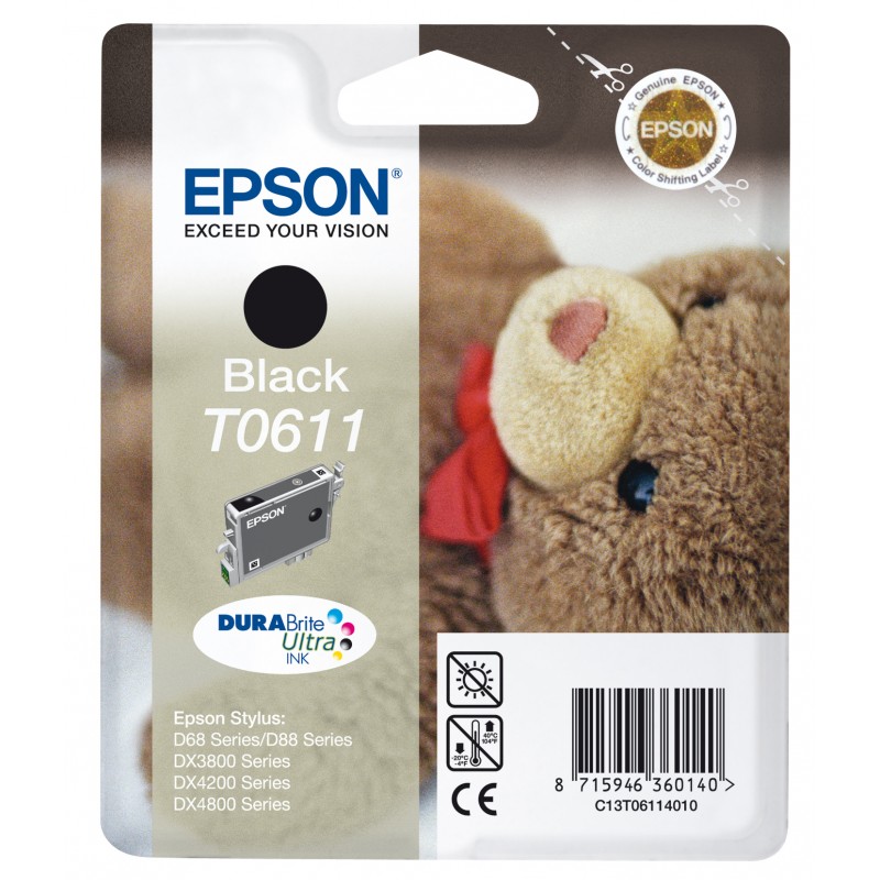 Epson C13T06114010 OURSON BK Blister