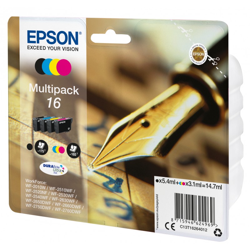 Epson C13T16264012 S.Plume PACK X 4 Blis