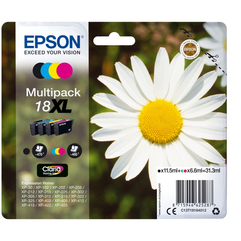 Epson C13T18164012 PAQUERETTE XL x 4 Bli