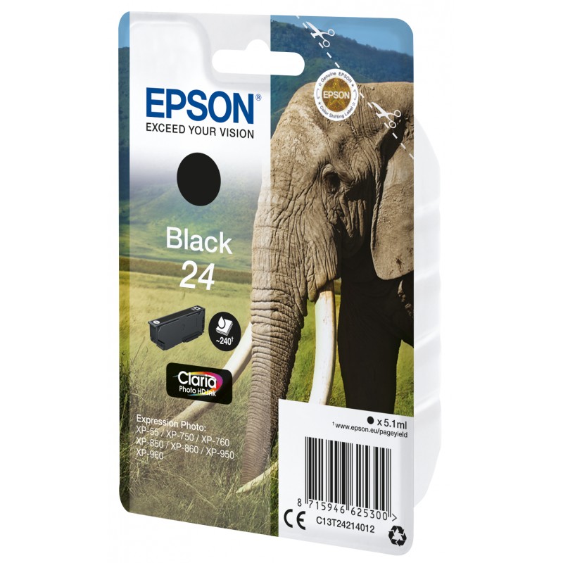 Epson C13T24214022 ELEPHANT BK Blister