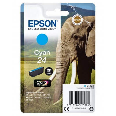 Epson C13T24224022 ELEPHANT Cyan Blister