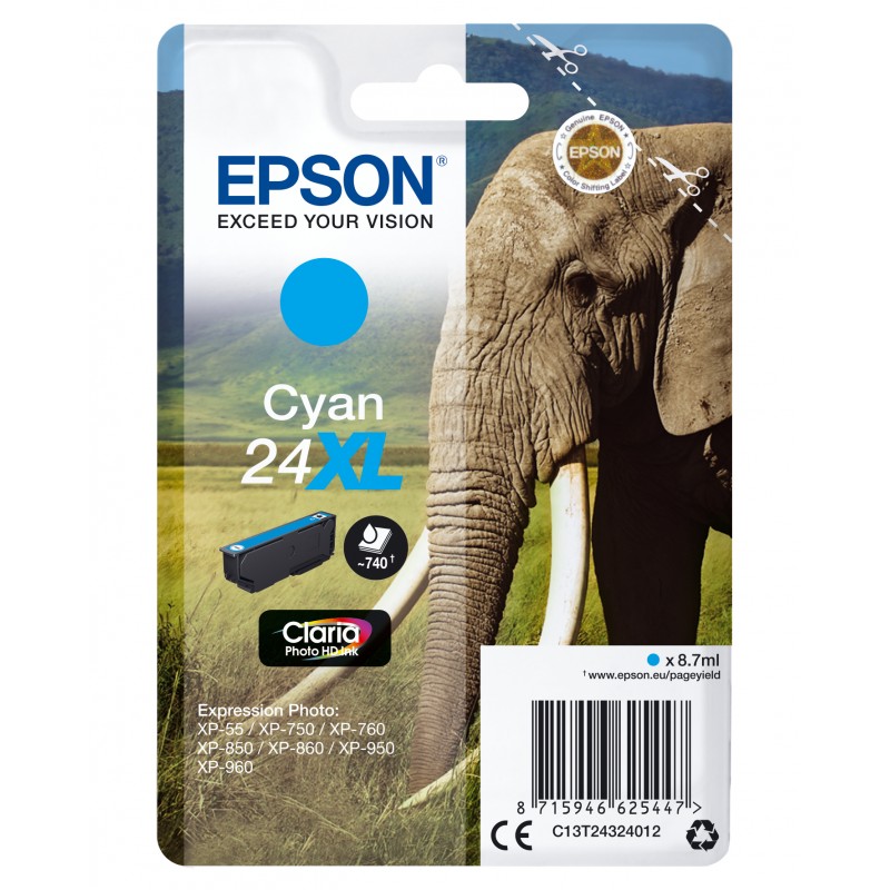 Epson C13T24324012 ELEPHANT Cyan XL Blis