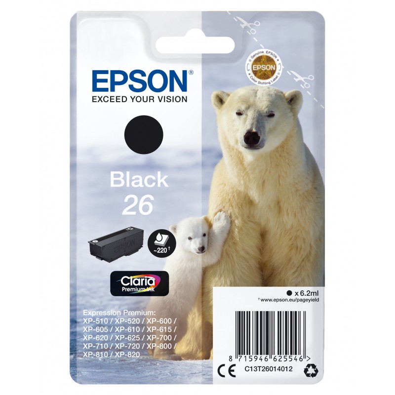 Epson C13T26014012 OURS POLAIRE BK Blist