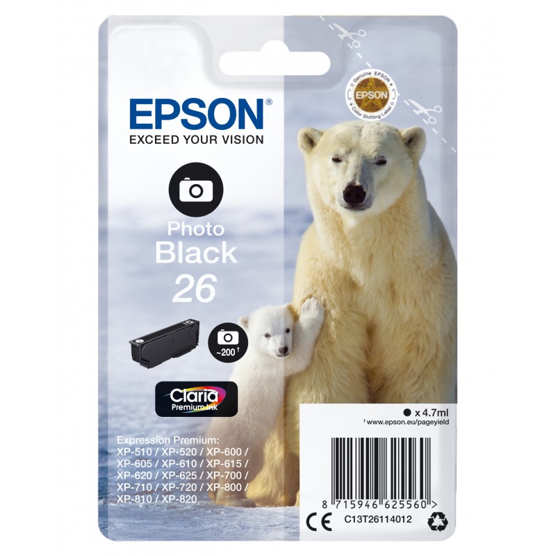 Epson C13T26114012 OURS POLAIRE BK Ph Bl