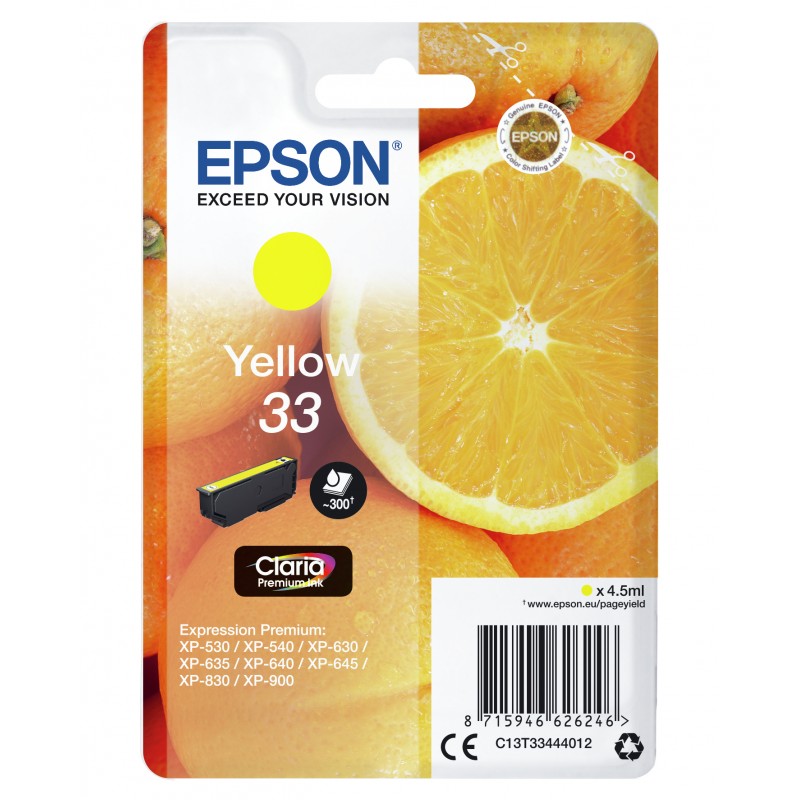 Epson C13T33444022 Ink Jet Yel Orange