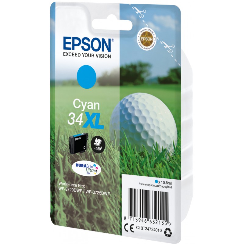 Epson C13T34724010 Cyan XL Balle de Golf