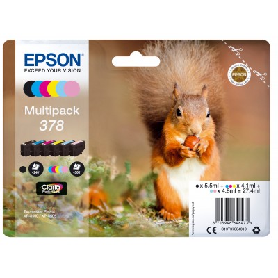 Epson C13T37884010 Pack x 6 Ecureuil