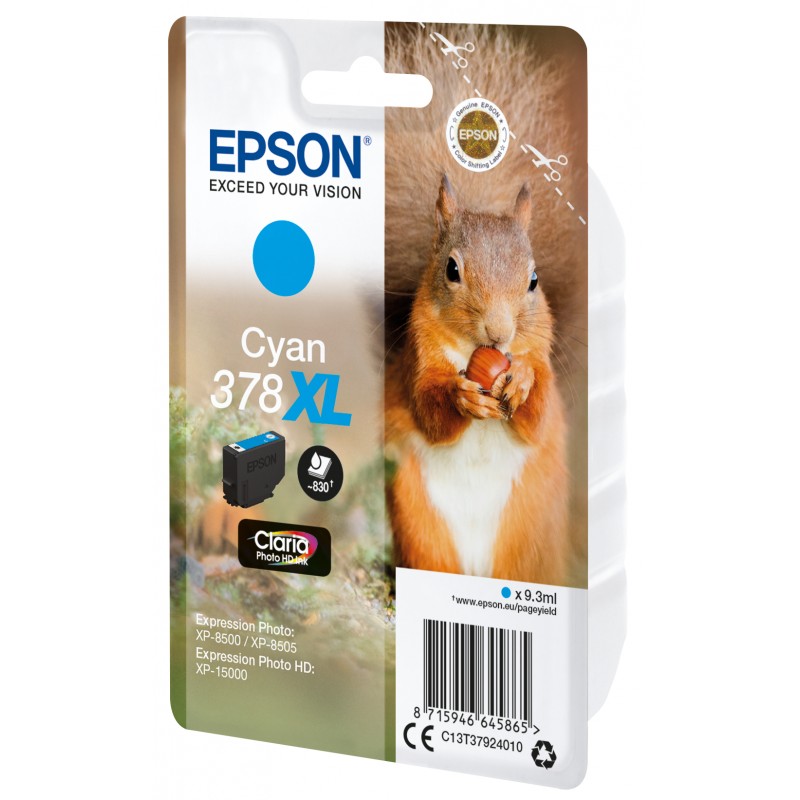 Epson C13T37924010 Cyan XL Ecureuil