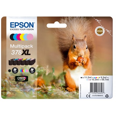 Epson C13T37984010 Pack XL x 6 Ecureuil