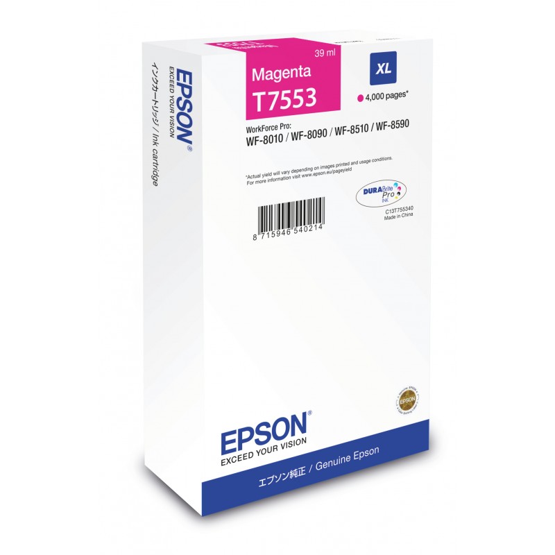 Epson C13T755340 Encre Magenta XL 4K