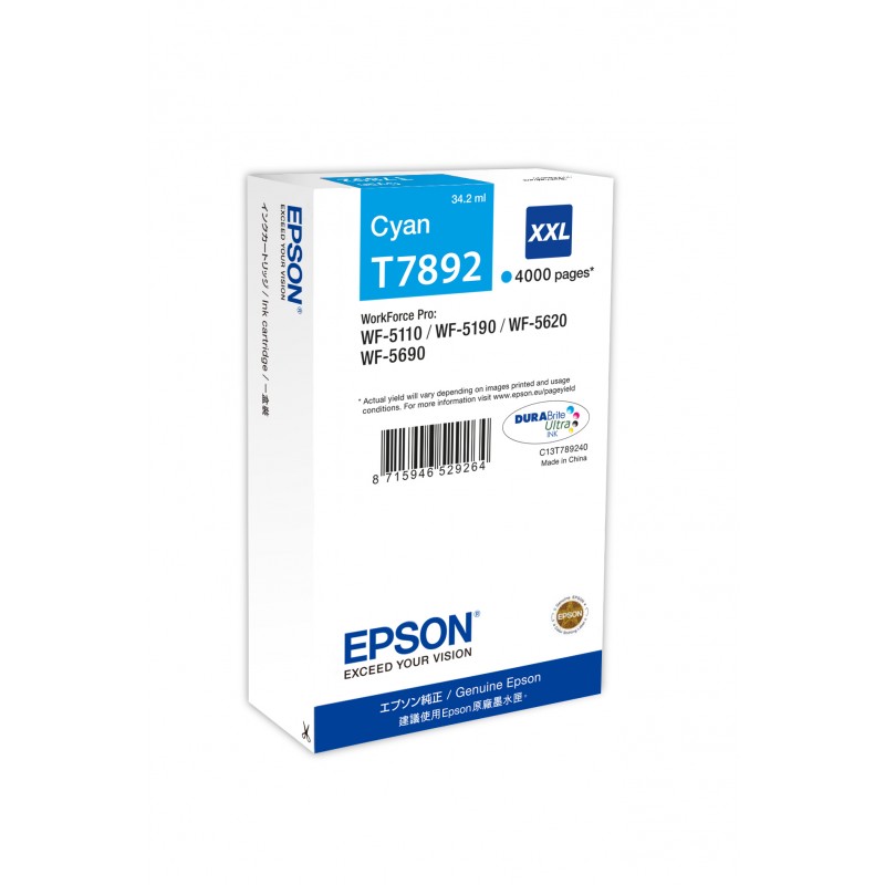 Epson C13T789240 Ink Jet Cyan 4K