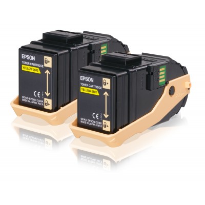 Epson C13S050606 Toner Yellow 2 x  7.5 K