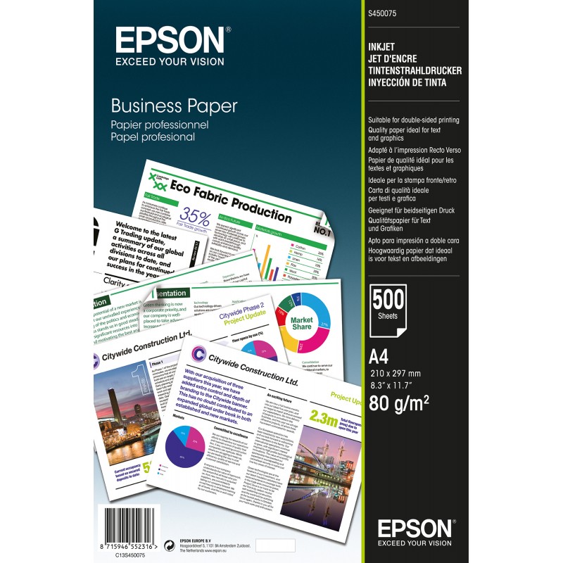Epson C13S450075 Pap.A4 80 g 500 Feuil.