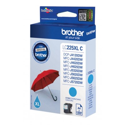 Brother LC225XLC Cart Cyan hte cap 1200p