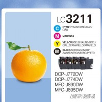 Brother LC3211VAL pack 4 Cartouches NCMY