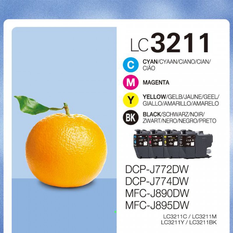 Brother LC3211VAL pack 4 Cartouches NCMY