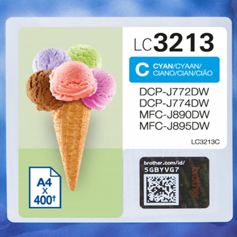 Brother LC3213C Cartouche  Cyan 400p