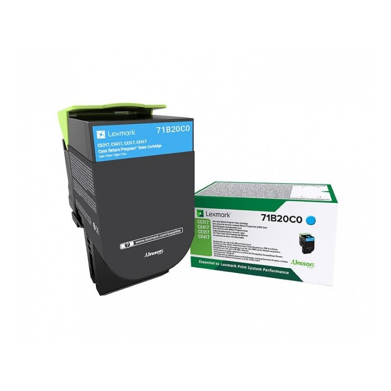Lexmark 71B20C0 toner LRP cyan  2300p
