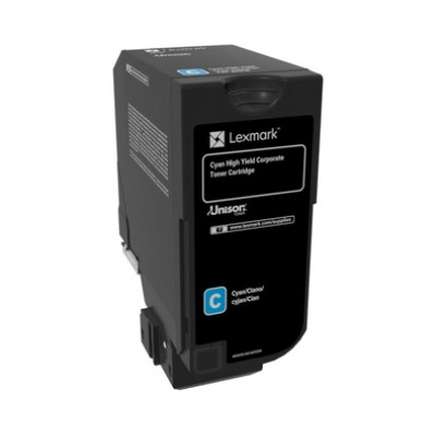 LEXMARK 74C2HCE Toner Cyan Corpo 12K
