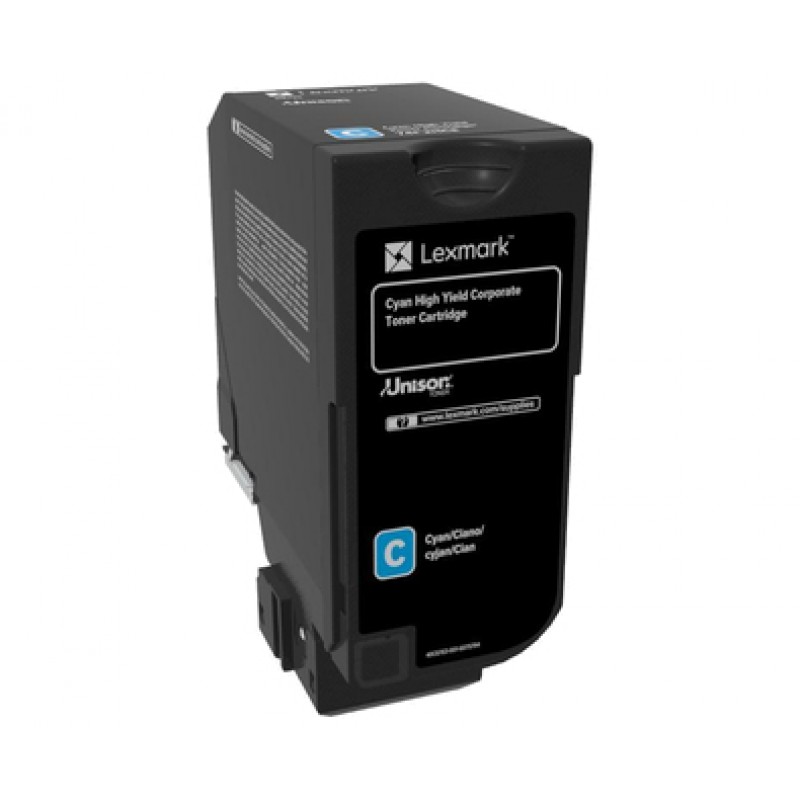 LEXMARK 74C2HCE Toner Cyan Corpo 12K