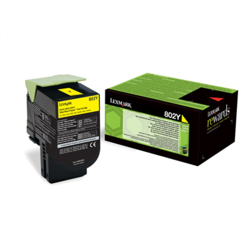 Lexmark 80C20Y0 Toner Yellow Prg. Ret.