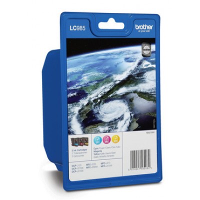 Brother LC985RBWBP Pack 3 Cart LC985C/M/