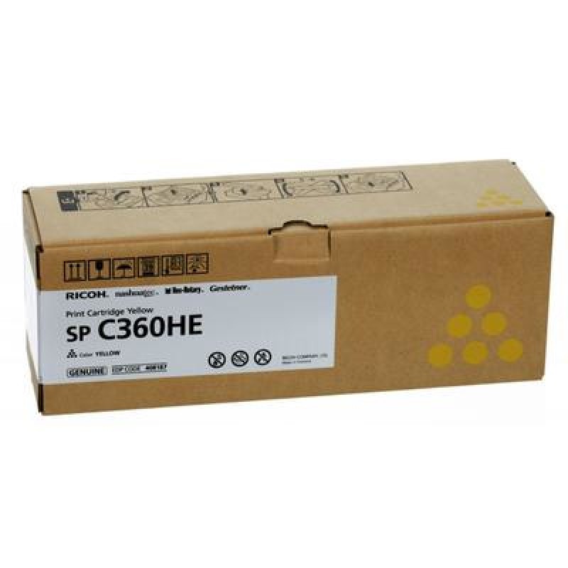 Ricoh 408187 Toner Yellow SP C360HE