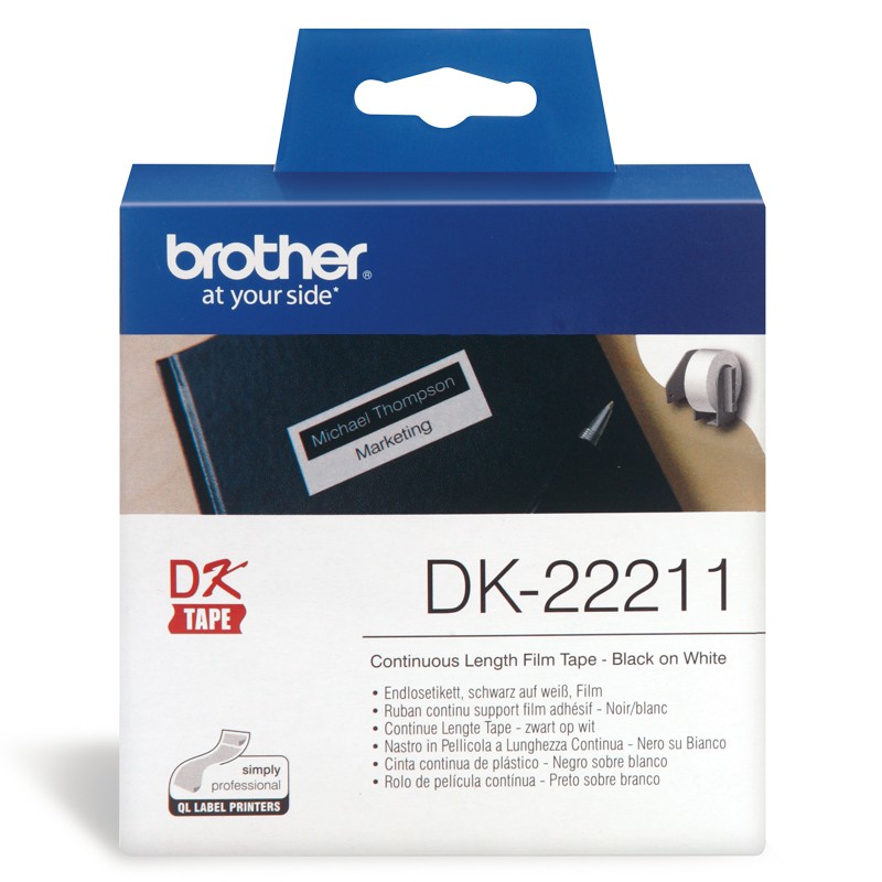 Brother DK-22211 Ruban 15m N/BL
