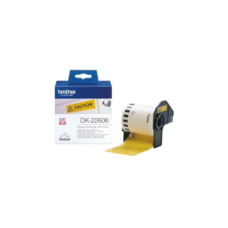 Brother QL500/550 Ruban 62mm N/JAUNE