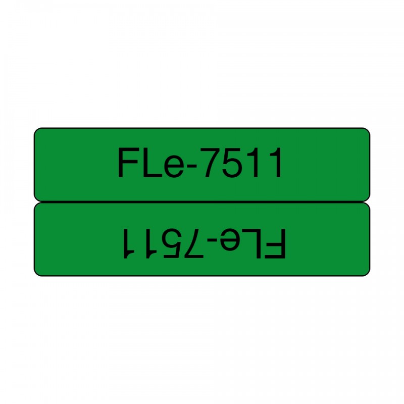 Brother FLE7511 étiquet 21x45 Noir/Vert