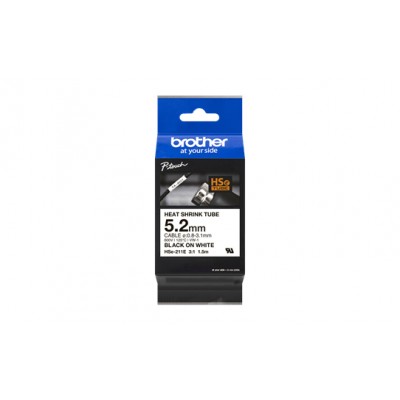 Brother HSE211E Ruban retrac Noir/Blanc
