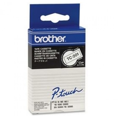 Brother  TC201  Blanc/Noir 12mm