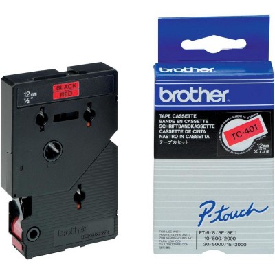 Brother  TC401  ROUGE/Noir 12mm