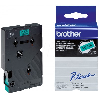 Brother TC701  vert/Noir 12mm