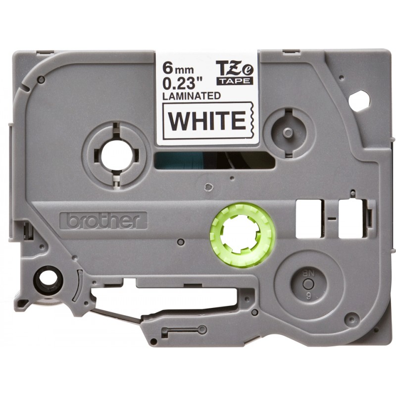 Brother TZE211 Ruban 6mm Noir / Blanc
