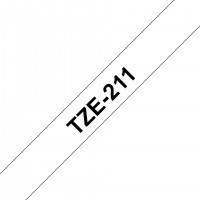 Brother TZE211 Ruban 6mm Noir / Blanc