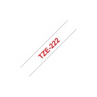 Brother TZE222 Ruban 9mm Rouge / Blanc