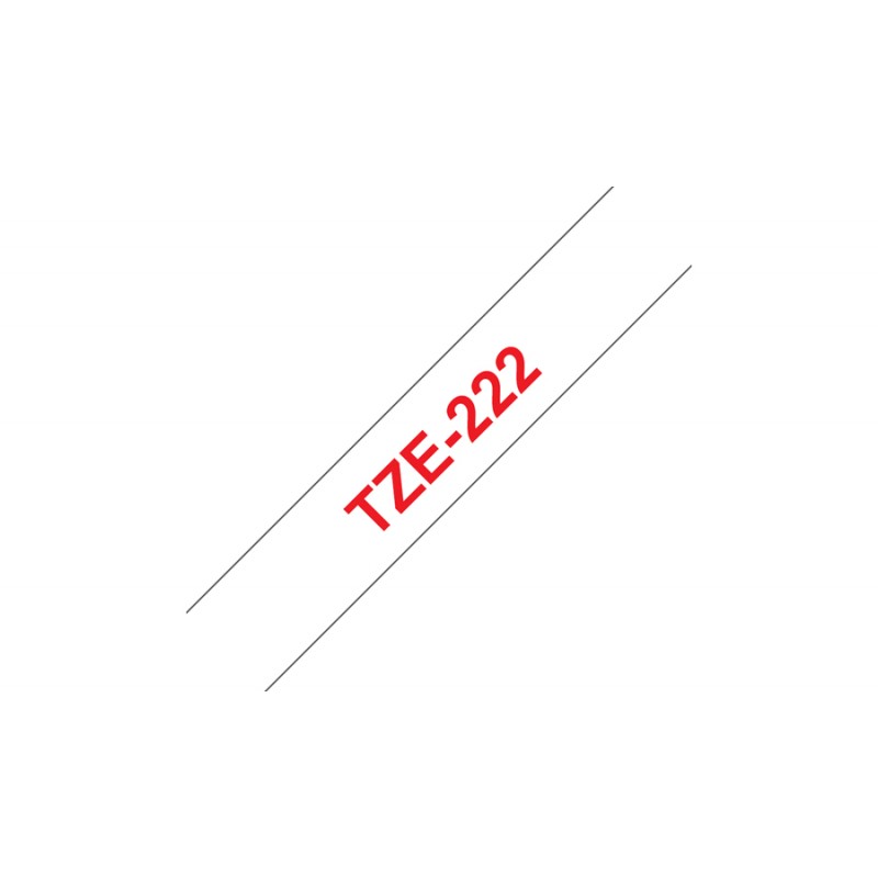 Brother TZE222 Ruban 9mm Rouge / Blanc