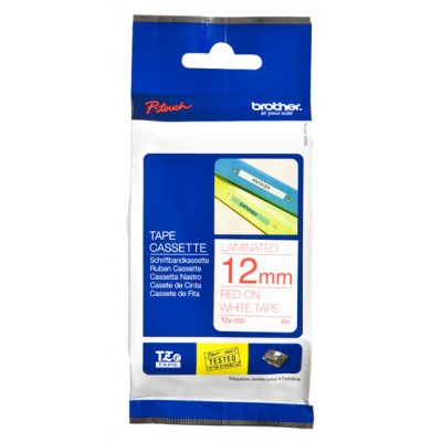 Brother TZE232 Ruban Red/Blanc 12mm