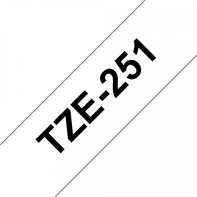 Brother TZE251 Ruban 24mm Noir / Blanc