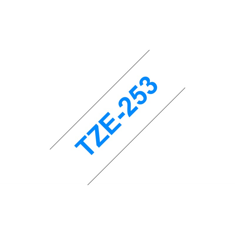 Brother TZE253 Ruban 24 mm Bleu / Blanc