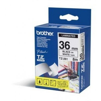 Brother TZe261noir/blanc 36mm