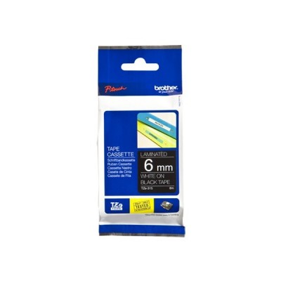Brother TZE315 Ruban 6 mm Blanc / Noir