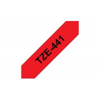Brother TZE441 Ruban noir sur Red 18 mm
