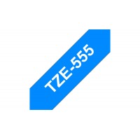 Brother TZE555 Ruban 24mm Blanc/bleu bri