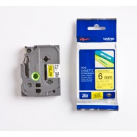 Brother TZE611 Ruban 6mm Noir / Jaune