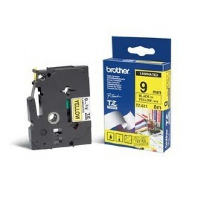Brother TZE621 Ruban 9 mm Noir / Jaune